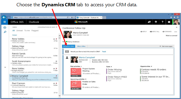 dynamics crm for mac outlook