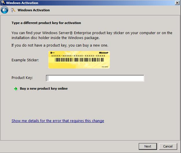 windows server 2008 license key